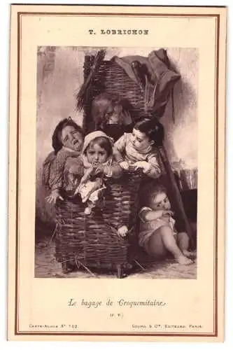 Fotografie Goupil et Cie., Paris, Gemälde: Le bagage de Croqumitaine, nach T. Lobrichon