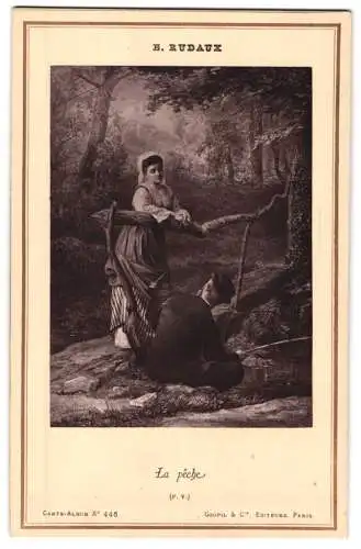 Fotografie Goupil et Cie., Paris, Gemälde: La peche, nach E. Rudaux