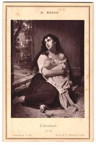 Fotografie Goupil et Cie., Paris, Gemälde: L`abandonnee, nach H. Merle