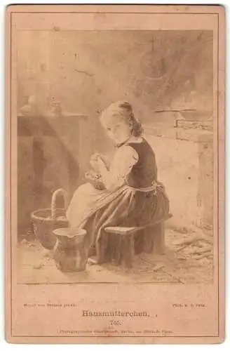 Fotografie Photog. Gesellschaft, Berlin, Am Dönhofs-Platz, Gemälde: Hausmütterchen, nach Meyer von Bremen