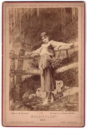 Fotografie V. Angerer, Wien, Gemälde: Waldidylle, nach M. Michael