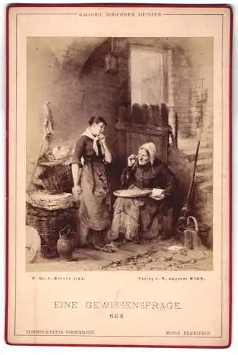 Fotografie V. Angerer, Wien, Gemälde: eine Gewissensfrage, nach C. Br. v. Merode