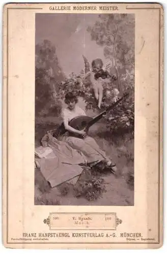 Fotografie Franz Hanfstaengl, München, Graben 17, Gemälde: Musik, nach V. Hynais