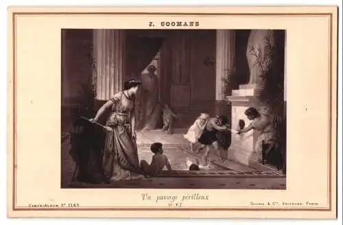 Fotografie Goupil et Cie., Paris, Gemälde: Un passage perilleux, nach J. Coomans