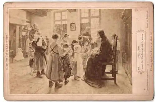 Fotografie Photog. Union, München, Gemälde: Lasset die Kindlein zu mir kommen, nach Fritz v. Uhde