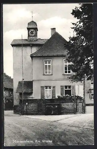 AK Monzernheim /Worms, Kolonial- und Haushaltswaren, Inh. Heinz Rhaue