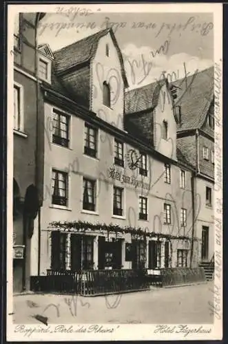 AK Boppard, Hotel zum Jägerhaus