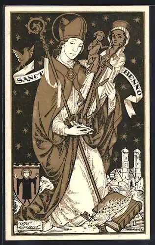 Künstler-AK München, 62. Generalversammlung der Katholiken Deutschlands 1922, Maria mit kleinem Jesus