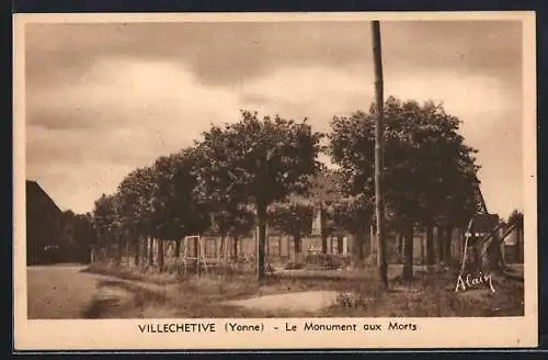 AK Villechetive /Yonne, Le Monument aux Morts