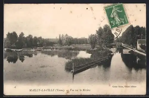 AK Mailly-la-Ville /Yonne, Vue sur la Rivière