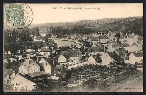 AK Mailly-la-Ville /Yonne, Rive droite, vue sur le village et la campagne environnante