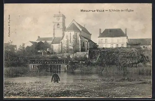 AK Mailly-la-Ville, L`Abside de l`Église