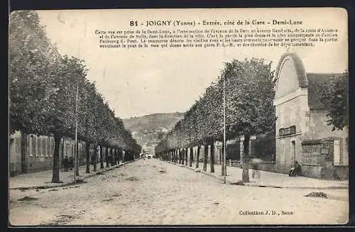 AK Joigny /Yonne, Entrée, côté de la Gare, Demi-Lune