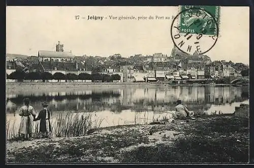 AK Joigny, Vue générale prise du Port au Bas