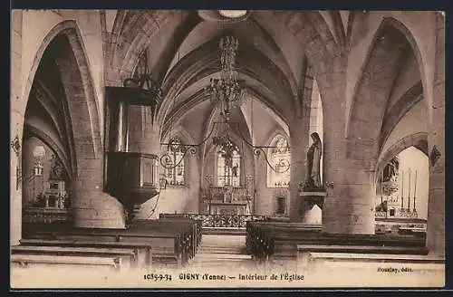 AK Gigny /Yonne, Intérieur de l`église
