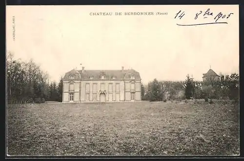 AK Serbonnes /Yonne, Château de Serbonnes et ses jardins verdoyants