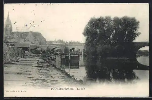 AK Pont-sur-Yonne, Le Port