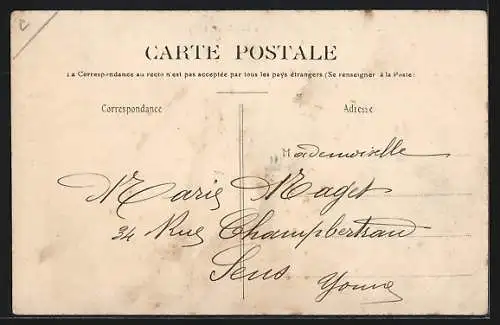 AK Pont-sur-Yonne, Vue prise en amont de l`Yonne