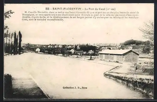 AK Saint-Florentin, Le Port du Canal