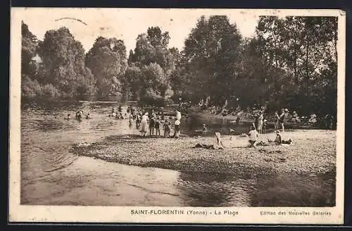 AK Saint-Florentin /Yonne, La Plage