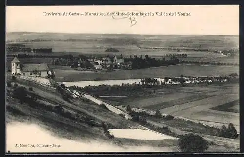 AK Sainte-Colombe, Monastère de Sainte-Colombe et la Vallée de l`Yonne