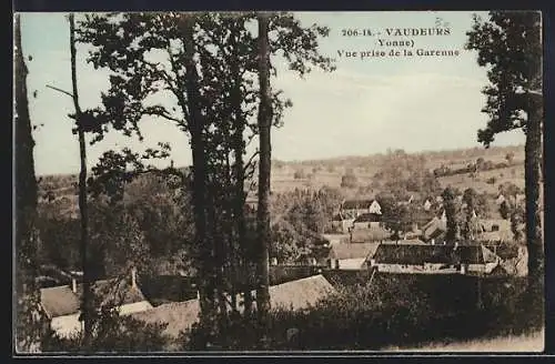 AK Vaudeurs /Yonne, Vue prise de la Garenne