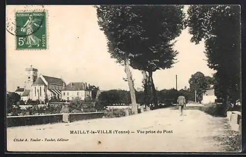 AK Mailly-la-Ville /Yonne, Vue prise du Pont