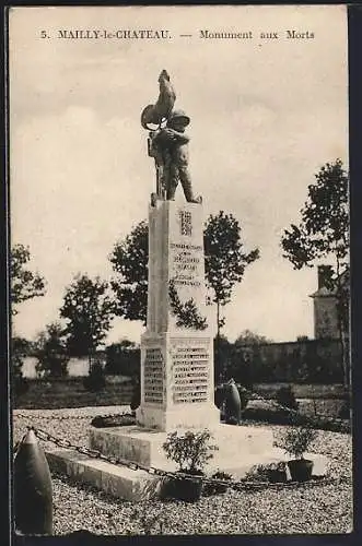 AK Mailly-le-Château, Monument aux Morts