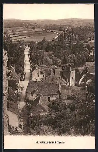 AK Mailly-le-Bas /Yonne, Vue sur le village et la campagne environnante