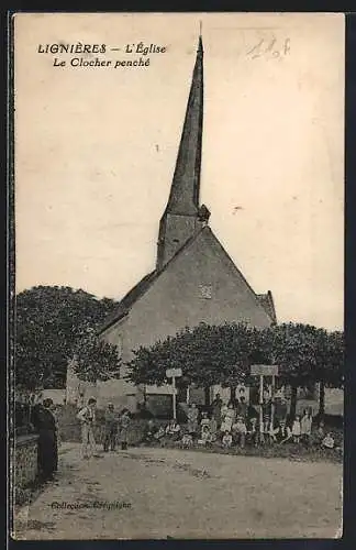 AK Lignières, L`Église, Le Clocher penché