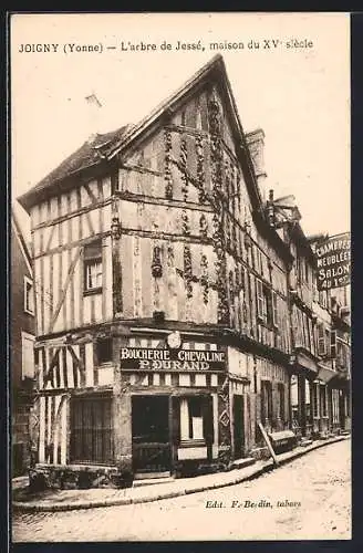 AK Joigny /Yonne, L`arbre de Jessé, maison du XVe siècle