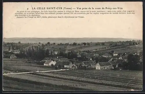 AK La Celle-Saint-Cyr /Yonne, Vue prise de la route de Précy-sur-Vrin