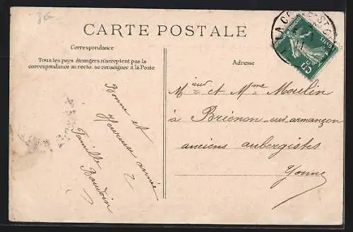 AK La Celle-Saint-Cyr /Yonne, Vue prise de la route de Précy-sur-Vrin