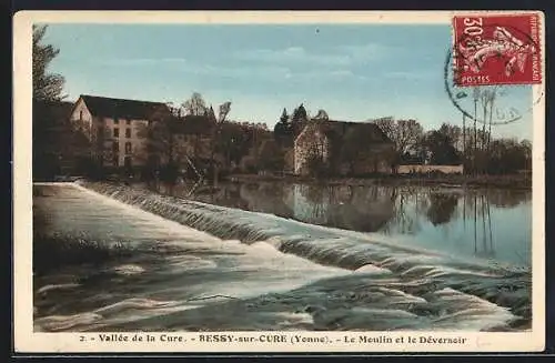AK Bessy-sur-Cure /Yonne, Le Moulin et le Déversoir dans la Vallée de la Cure