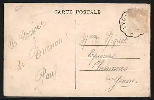 AK Brienon-sur-Armancon /Yonne, La Mairie et l`Église