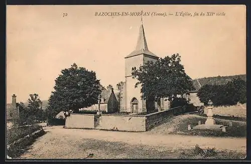 AK Bazoches-en-Morvan, L`église, fin du XIIIe siècle