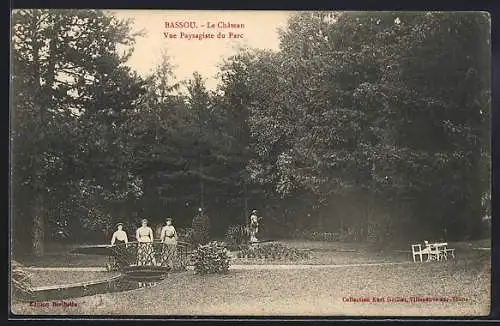 AK Bassou, Le Château, Vue Paysagère du Parc