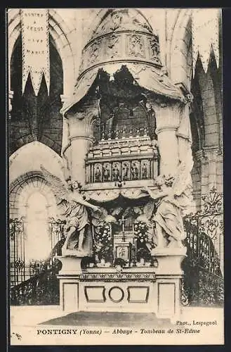 AK Pontigny /Yonne, Abbaye, Tombeau de St-Edme
