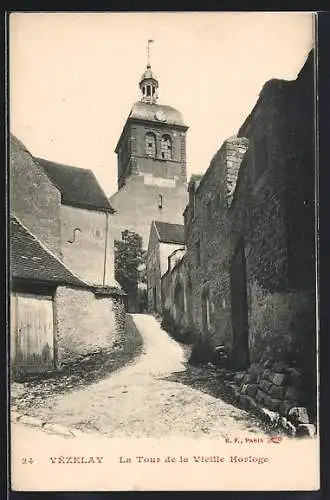 AK Vézelay, La Tour de la Vieille Horloge
