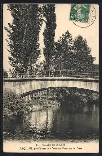 AK Asquins /Vézelay, Vue du Pont sur la Cure
