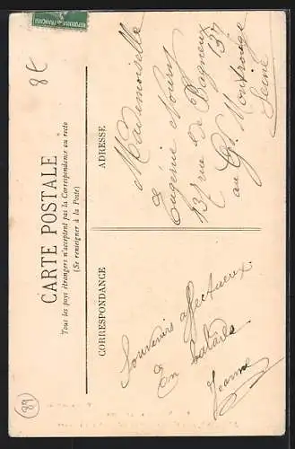 AK Asquins /Vézelay, Vue du Pont sur la Cure