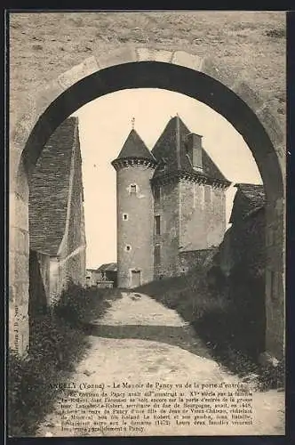 AK Angely /Yonne, Le Manoir de Pancy vu de la porte d`entrée