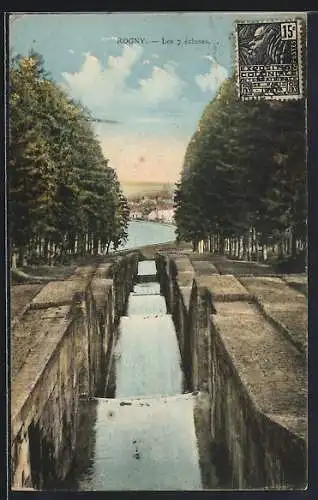 AK Rogny, Les 7 écluses dans un cadre boisé