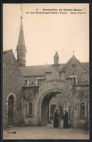 AK La Pierre-qui-Vire, Monastère de Sainte-Marie, Porte d`entrée