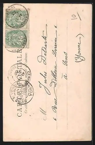 AK Thorigny-sur-Oreuse, Entrée du Château de Fleurginy