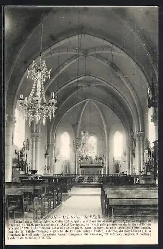 AK Tonnerre, L`Intérieur de l`Église avec ses lustres majestueux et l`architecture gothique