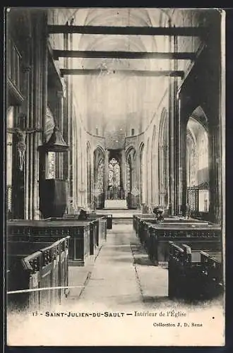 AK Saint-Julien-du-Sault, Intérieur de l`Église