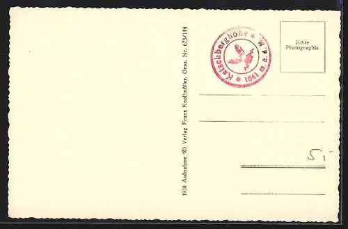 AK Katschberghöhe, Speisezimmer im Alpengasthof