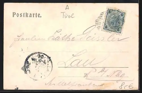 AK Brenner, Blick zum Gasthof Brennerpost mit Gartenanlage