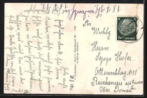 AK St. Valentin, Gesamtansicht, Strassenpartie, Volks- u. Hauptschule